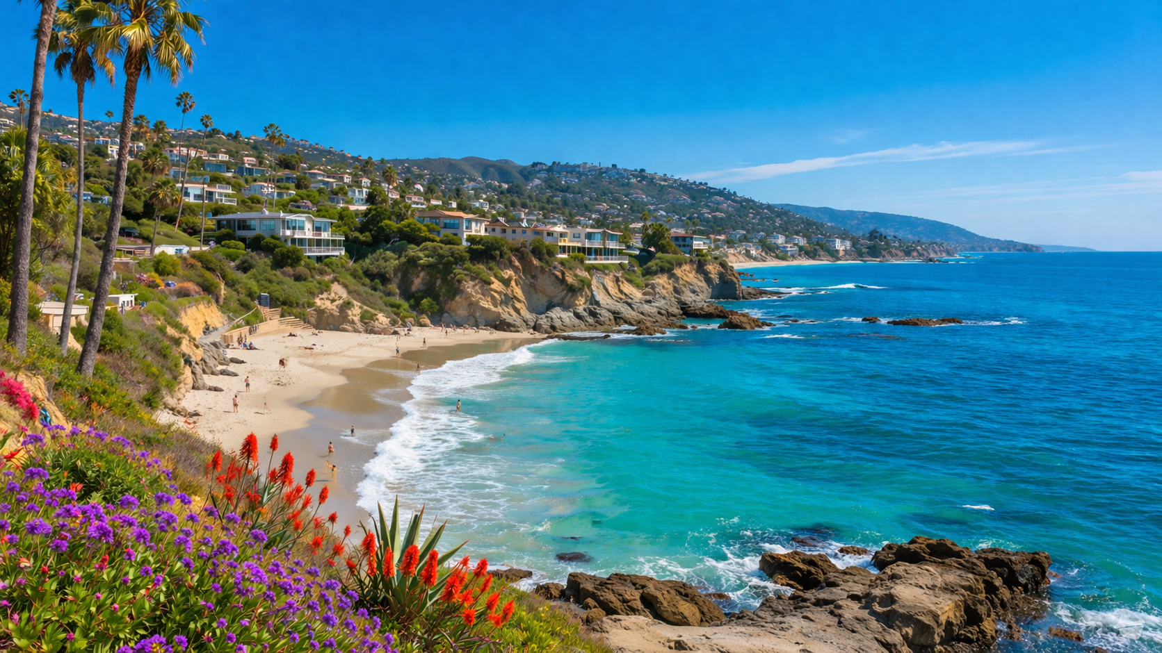 Laguna Beach cove with turquoise water